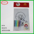 PVC box package washable colorful book with washable marker